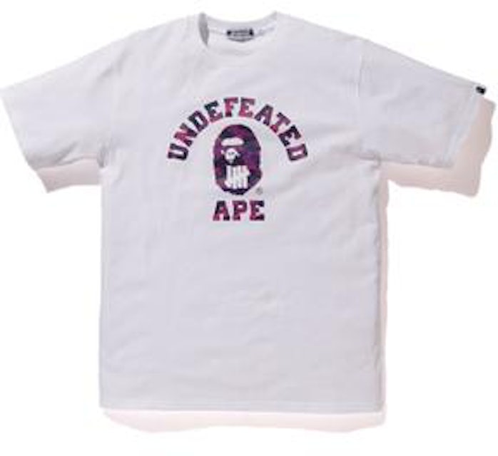 BAPE x Undefeated Color Camo College Tee White メンズ - JP