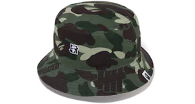 BAPE x Undefeated Color Camo Flannel Bucket Hat Green
