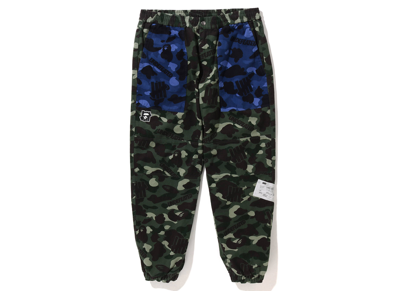 BAPE x Undefeated Color Camo Flannel Pants Green Men's - FW22 - US