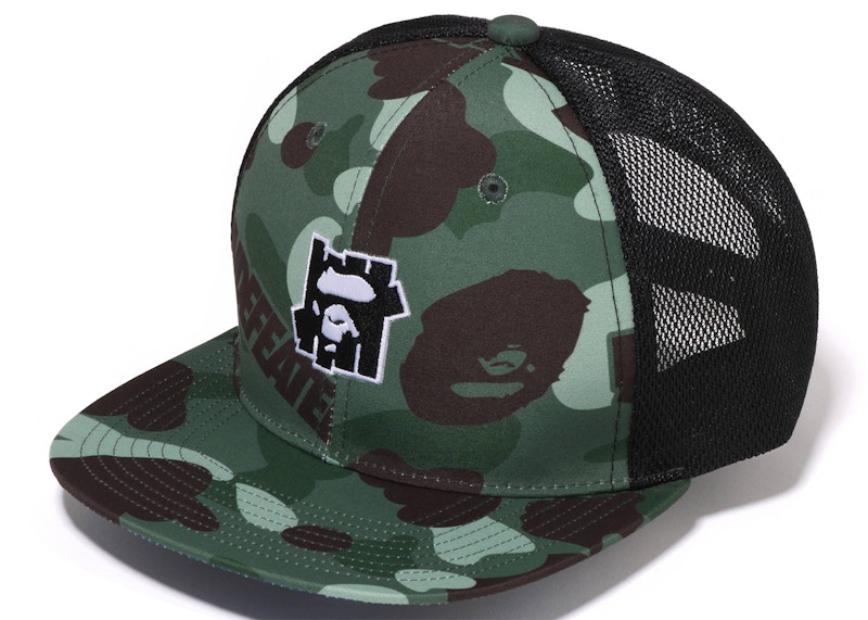 BAPE x Undefeated Color Camo Mesh Cap Green Men's - FW22 - US