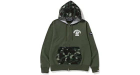BAPE x Undefeated Color Camo Relaxed Zip Hoodie Green