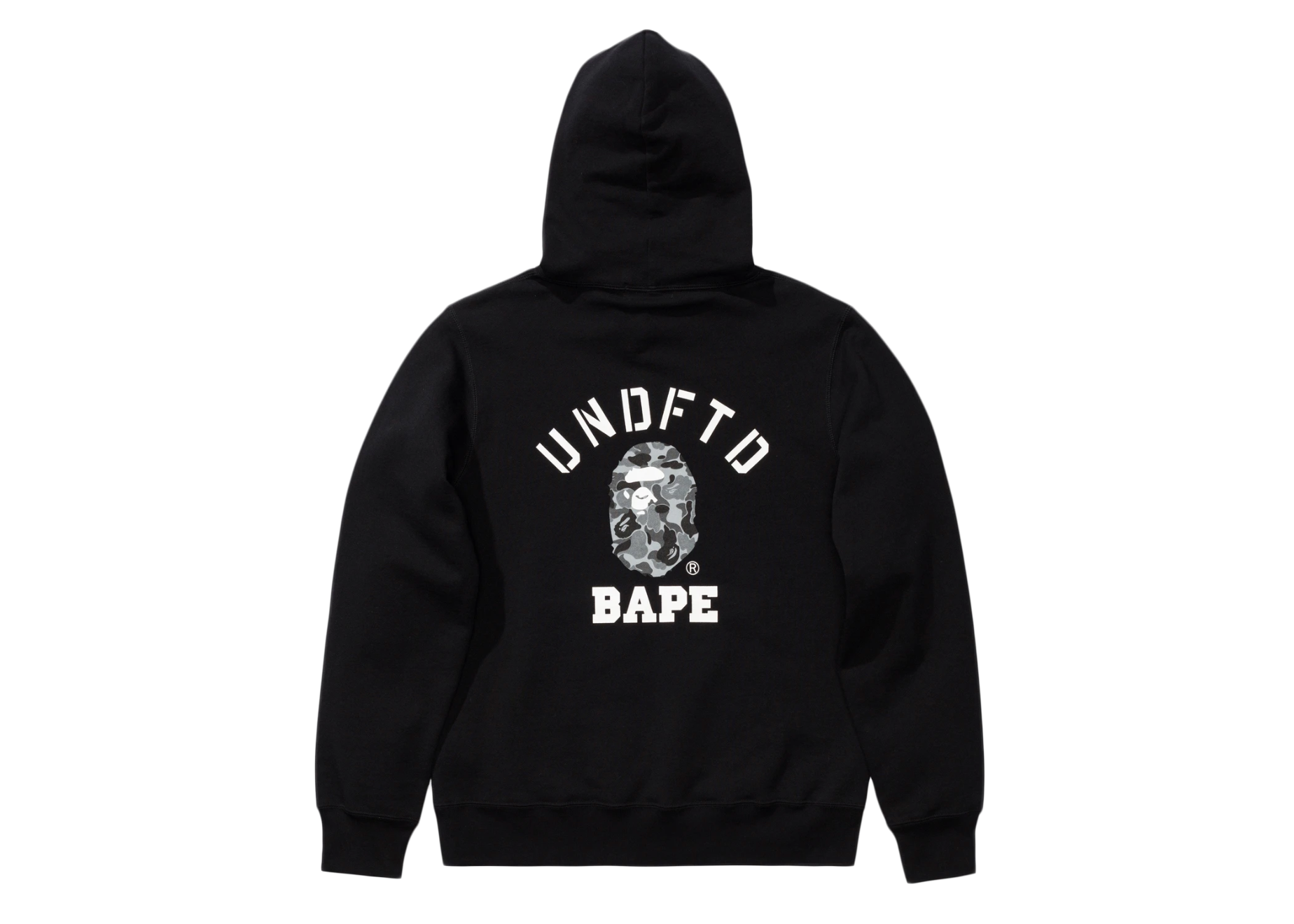 BAPE x Undefeated Pullover Hoodie (White Strings) Black Men's - US