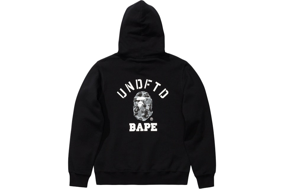BAPE x Undefeated Pullover Hoodie (White Strings) Black Men's - US