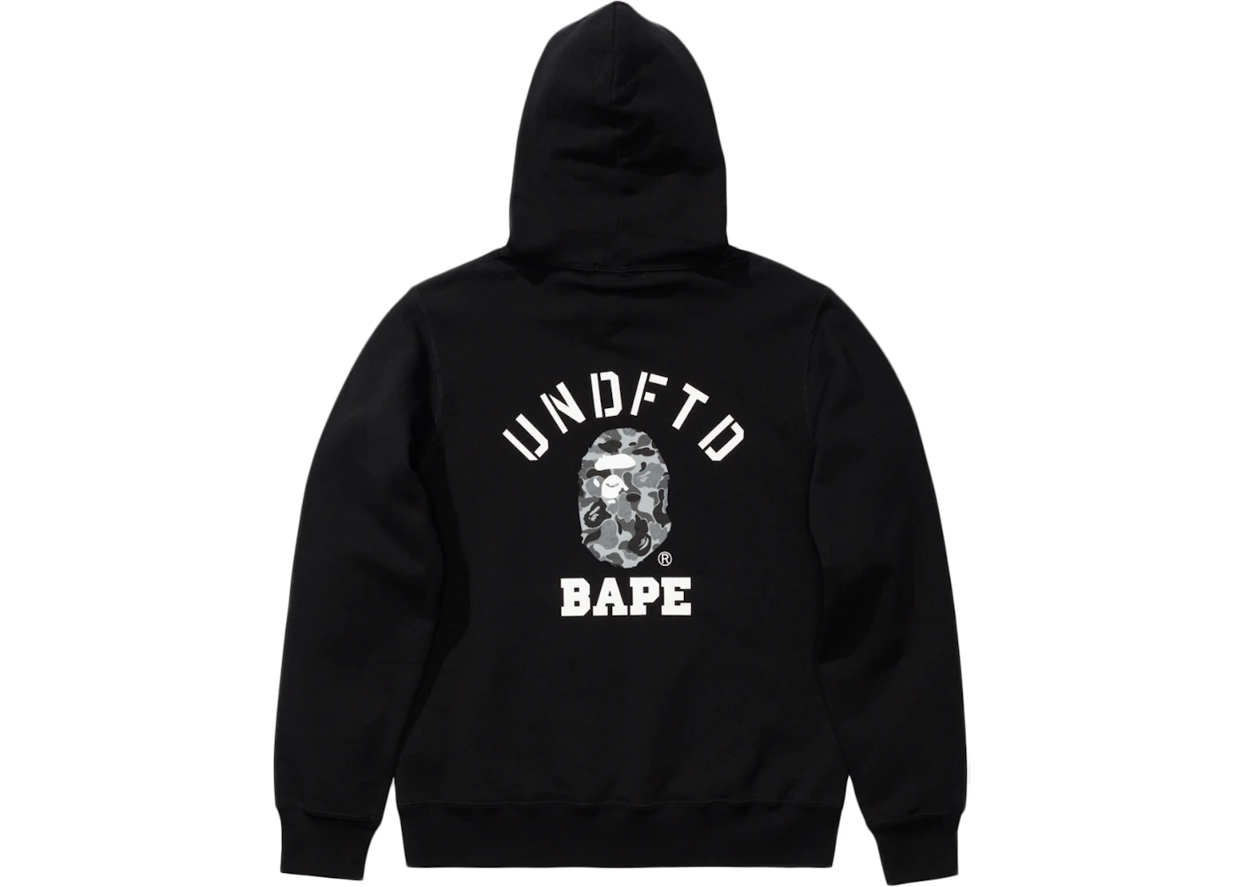 BAPE x Undefeated Pullover Hoodie (White Strings) Black Men's - US