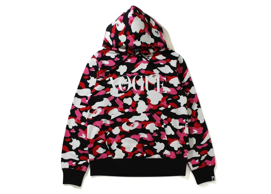 Pre-owned Bape X Vogue Abc Camo Pullover Hoodie Black Pink White