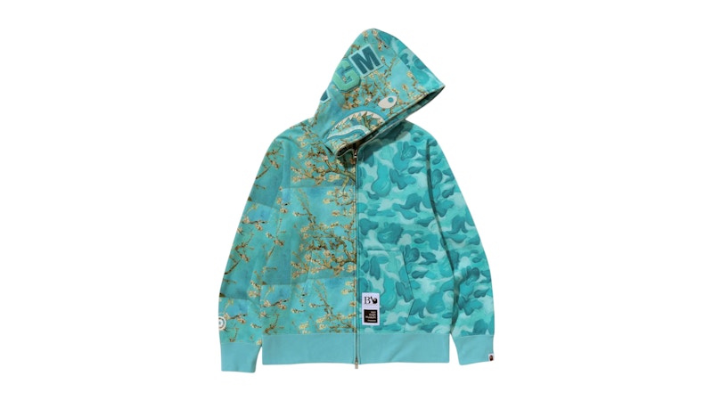 【新発売】今週の市販 Museum Gogh Van x BAPE Shark Men's Sax Hoodie Zip Full トップス