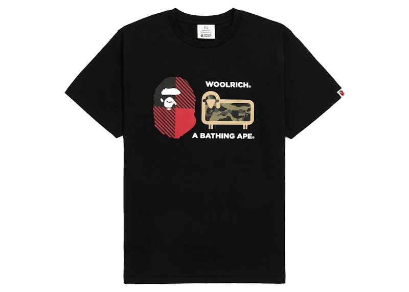 BAPE x Woolrich Tee Black Men's - SS22 - US