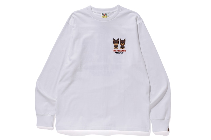 BAPE x XO The Weeknd Long Sleeve Tee White Men's - SS20 - US