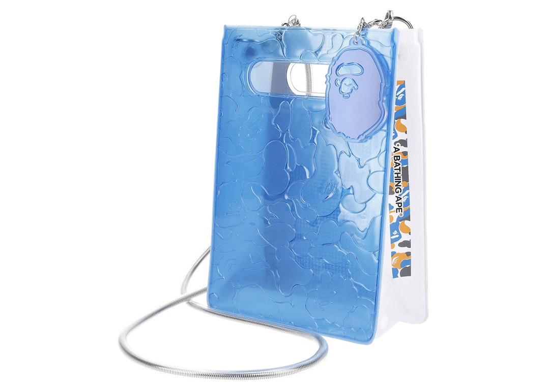 Pre-owned Bape X Nana-nana A5 Vertical Bag Blue Maebashi Store Exclusive