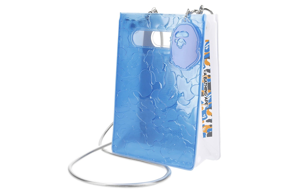 Pre-owned Bape X Nana-nana A5 Vertical Bag Blue Maebashi Store Exclusive
