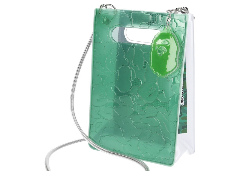 BAPE x nana-nana A5 Vertical Bag Green Shibuya Store Exclusive