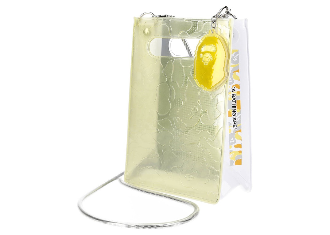 Pre-owned Bape X Nana-nana A5 Vertical Bag Yellow Matsuyama Store Exclusive
