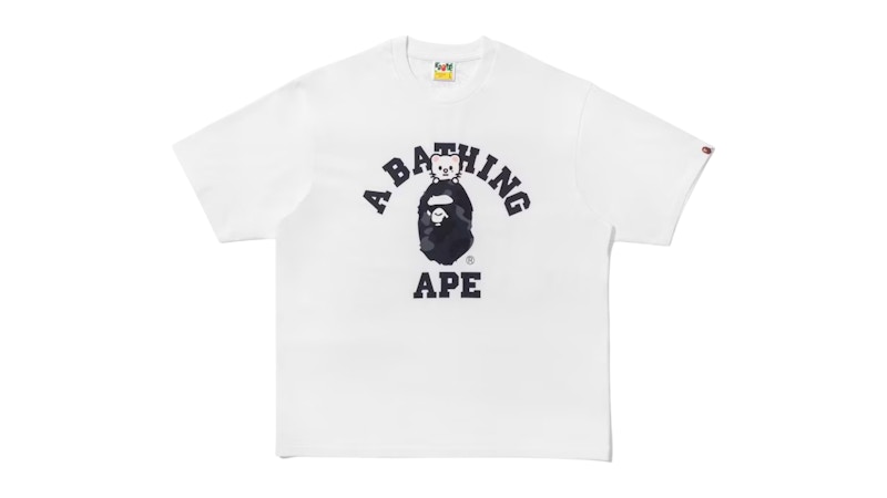 【 BAPE X STRAY KIDS 】JINIRET COLLEGE TEE BAPE x Stray Kids Jiniret Hyunjin College T-shirt White/Black