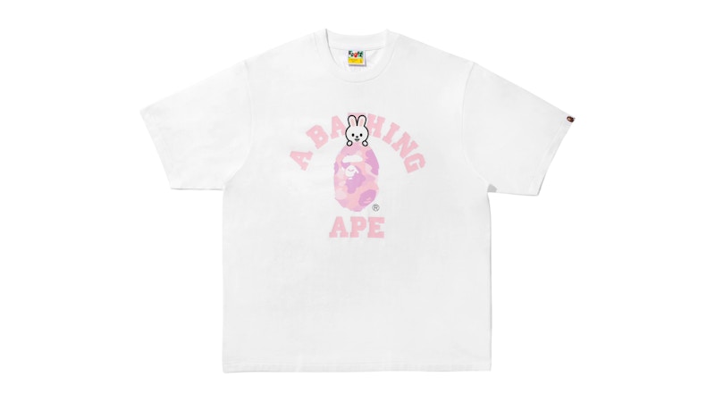 BAPE x Stray Kids Leebit Lee know Collage T-shirt White/Pink Men's