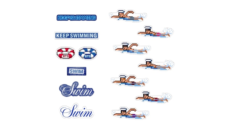 BTS SWIM Sticker Set