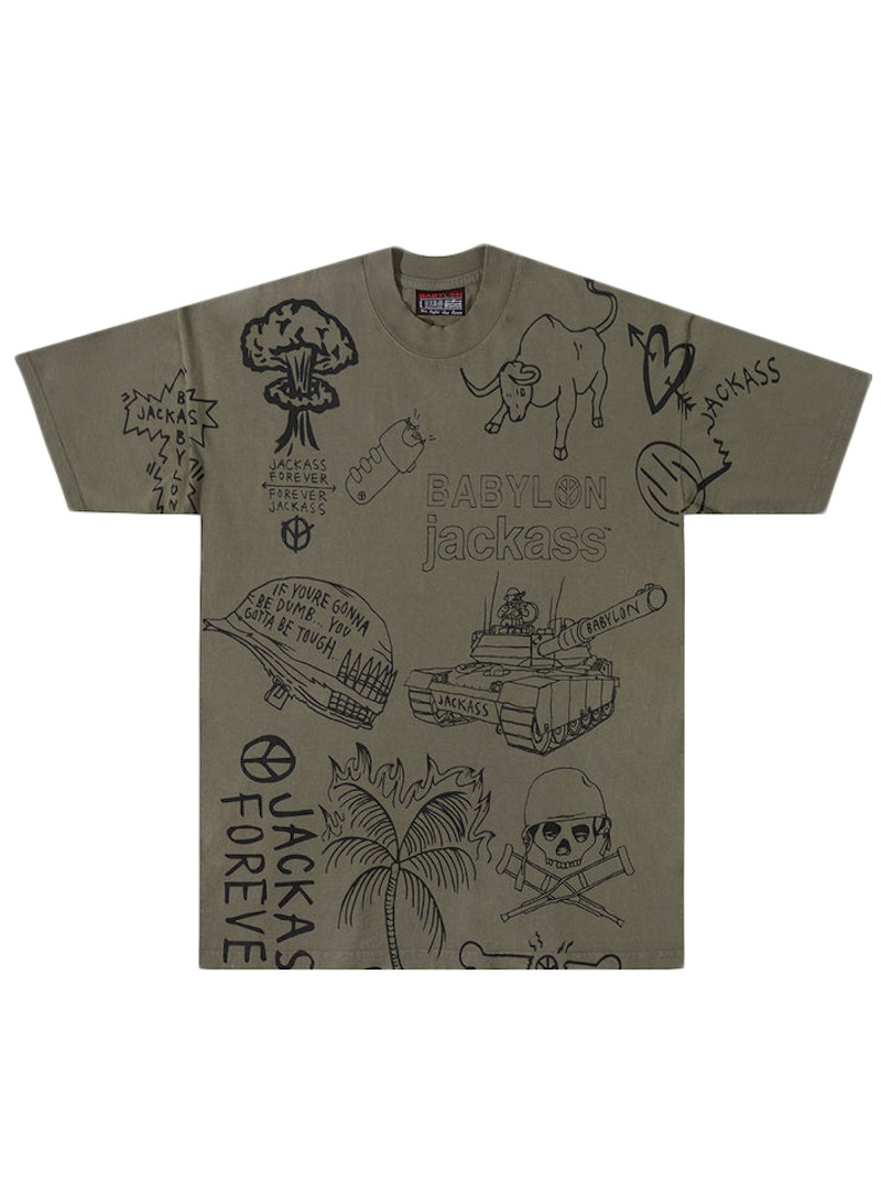 Babylon Jackass Tag T shirt Olive Men s SS22 US