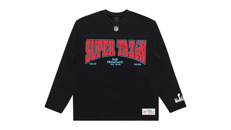Bad Bunny x Super Tazon NFL L/S T-shirt Black Men's - SS26 - US