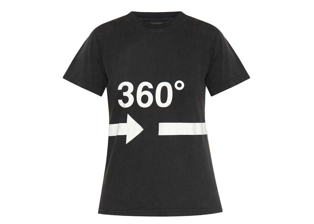 Pre-owned Balenciaga 360 Degree Arrow Print T-shirt Black/white