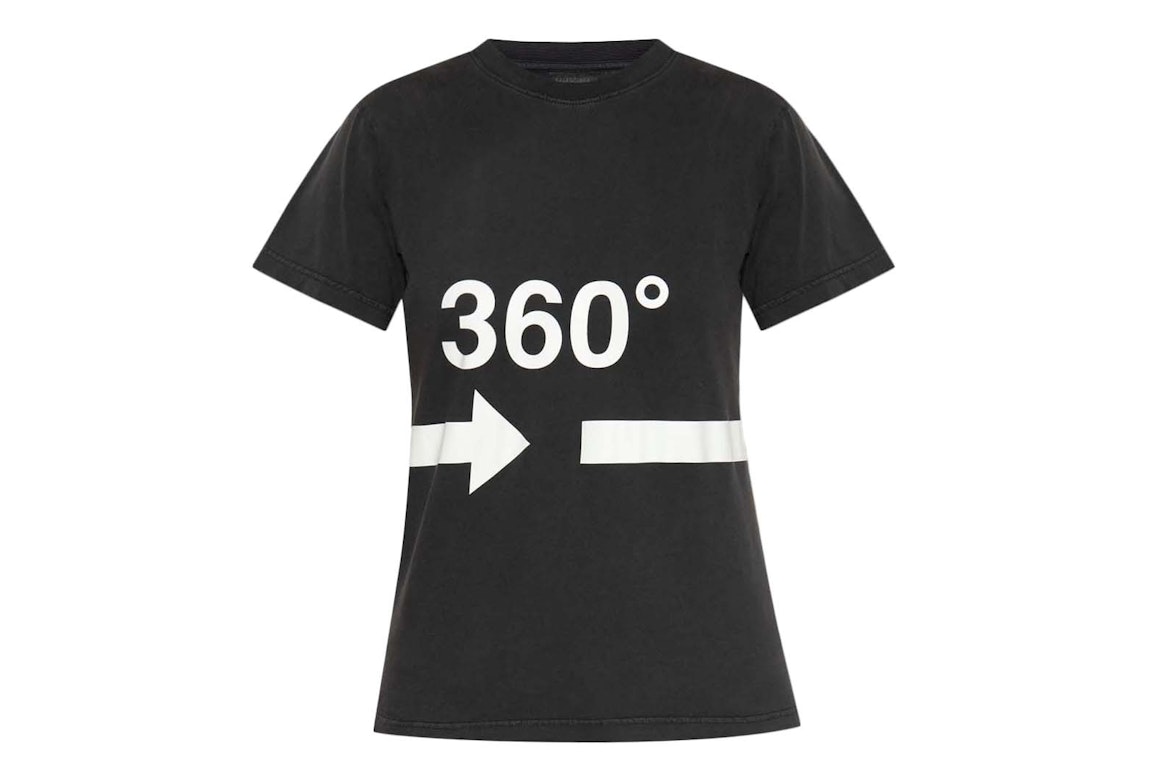 Pre-owned Balenciaga 360 Degree Arrow Print T-shirt Black/white