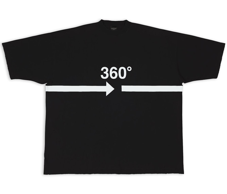 Pre-owned Balenciaga 360 Tubular Oversized T-shirt Black