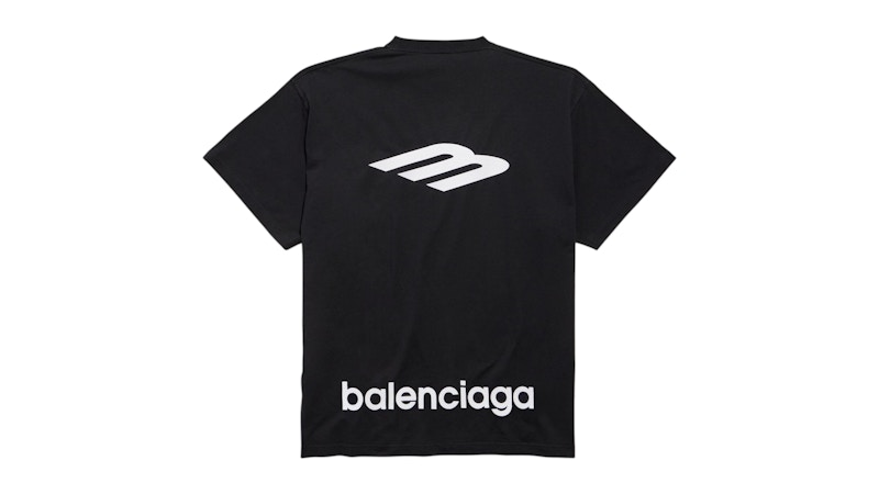 Balenciaga 3b Sports Icon Oversized T-Shirt Black/White