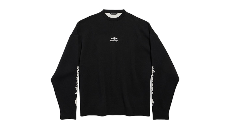 Balenciaga 3B Sports Icon Ski Crewneck Black/White Men's - FW25 - US