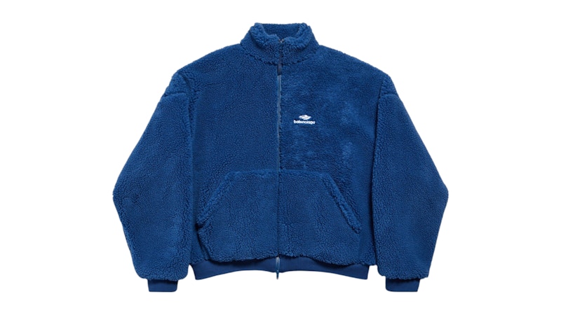 Balenciaga 3B Sports Icon Ski Zip-Up Fleece Jacket Light Marine