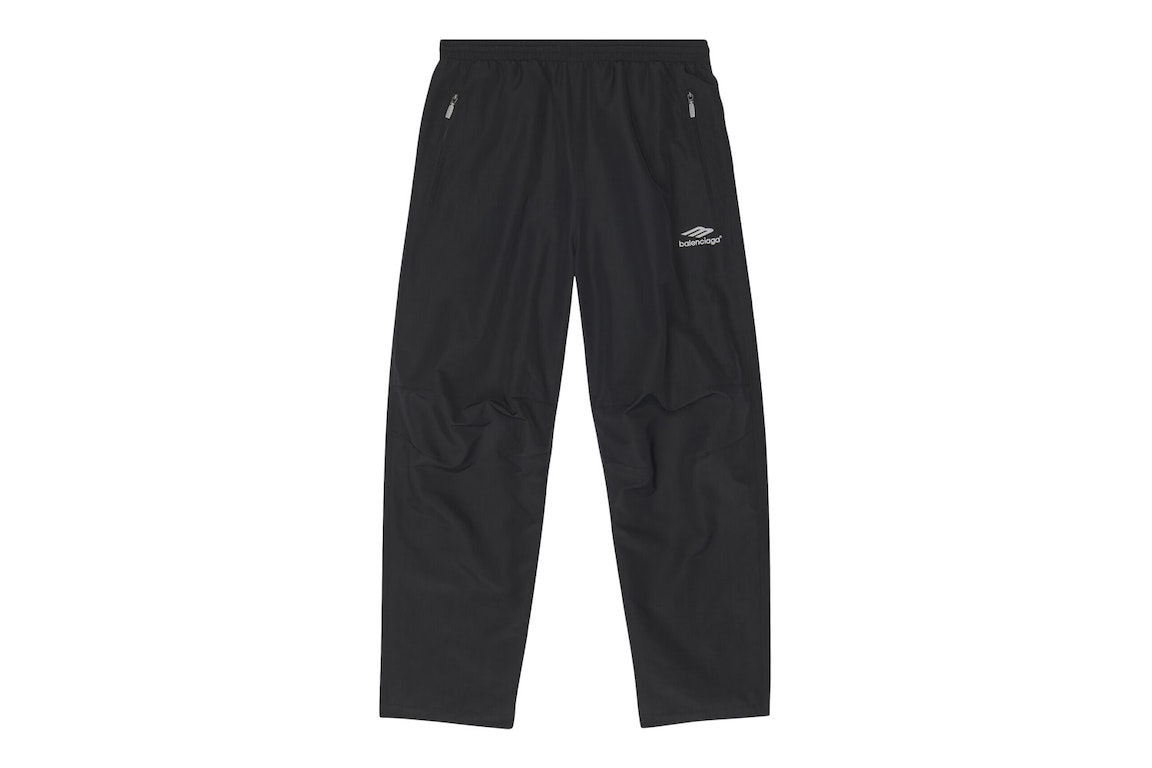 Pre-owned Balenciaga 3b Sports Icon Small Fit Tracksuit Pants Black/grey Logo