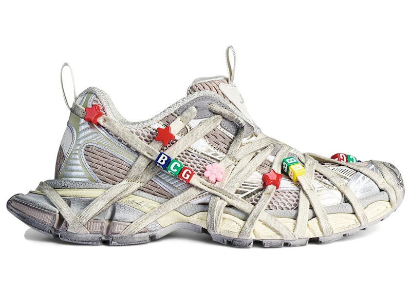 靴 BALENCIAGA EXTREME lACE 3XL Balenciaga 3XL Extreme Lace Eggshell Multicolor Men's - 778698