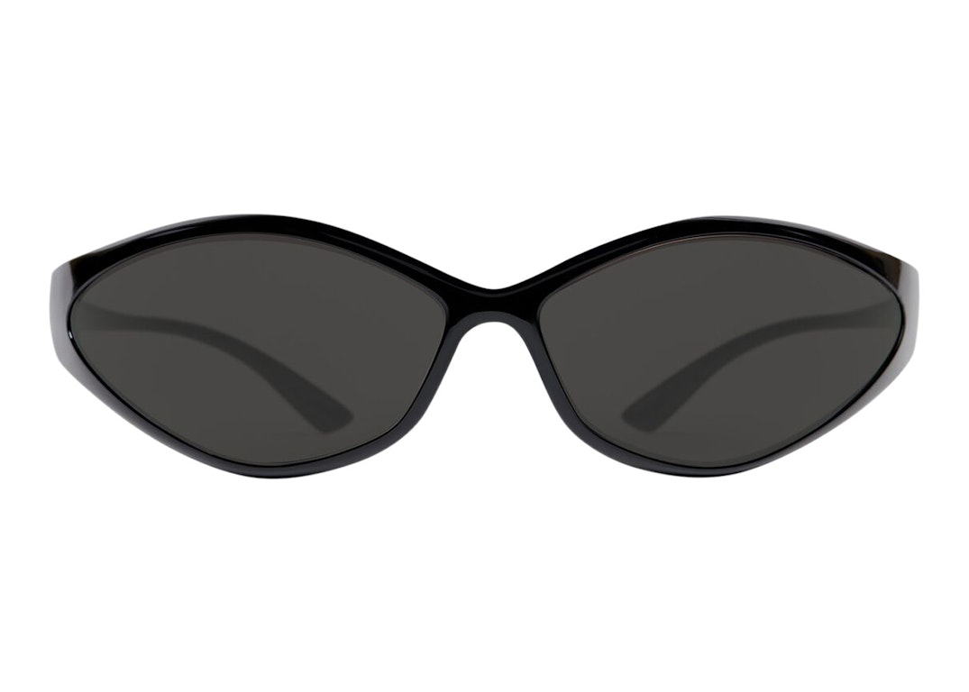 Pre-owned Balenciaga 90s Oval Sunglasses Black