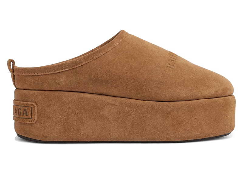 Pre-owned Balenciaga Alaska Soft Platform Mule (women's) Sneakers In Brown/white In Multi