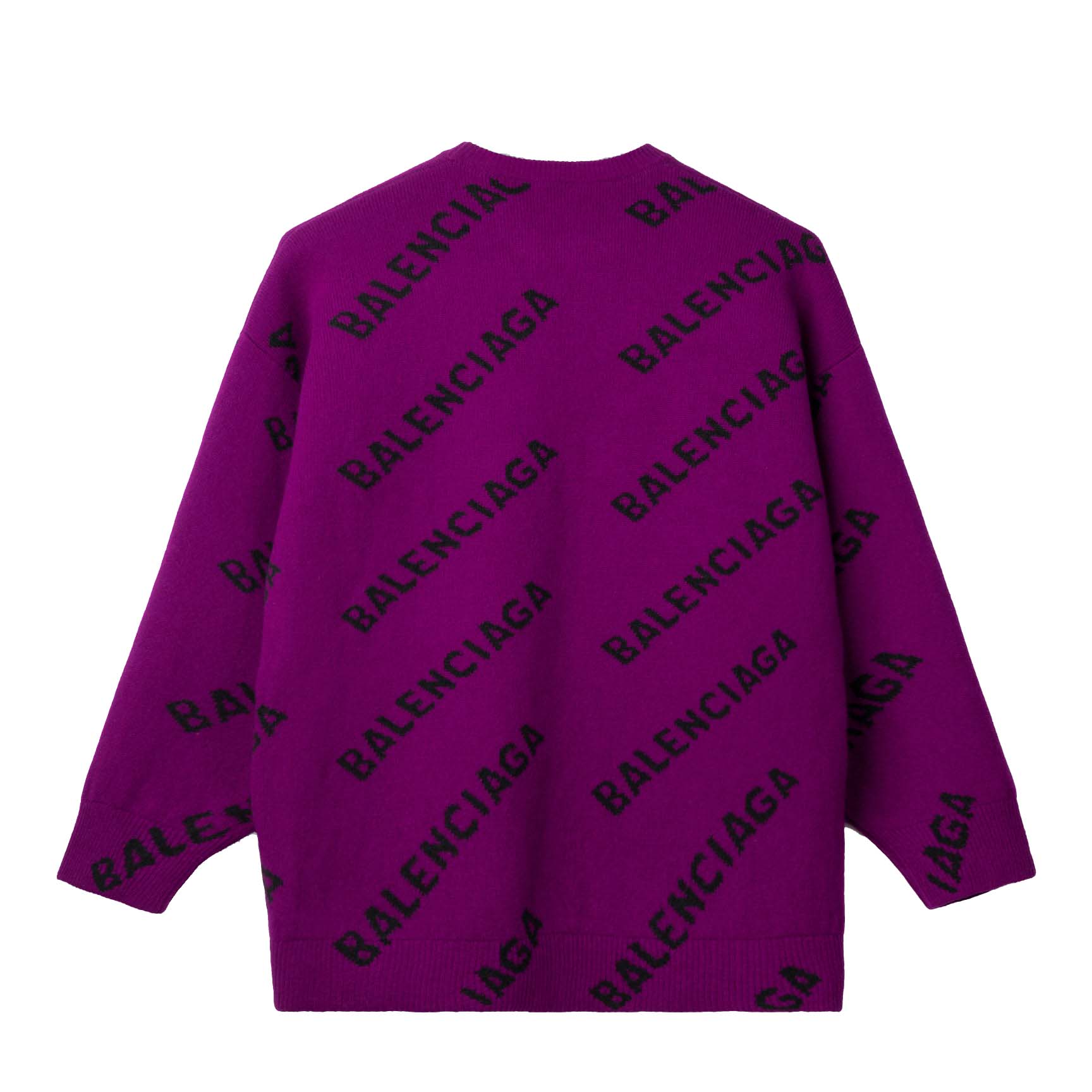 Balenciaga Allover Logo Sweater Fuchsia Black US