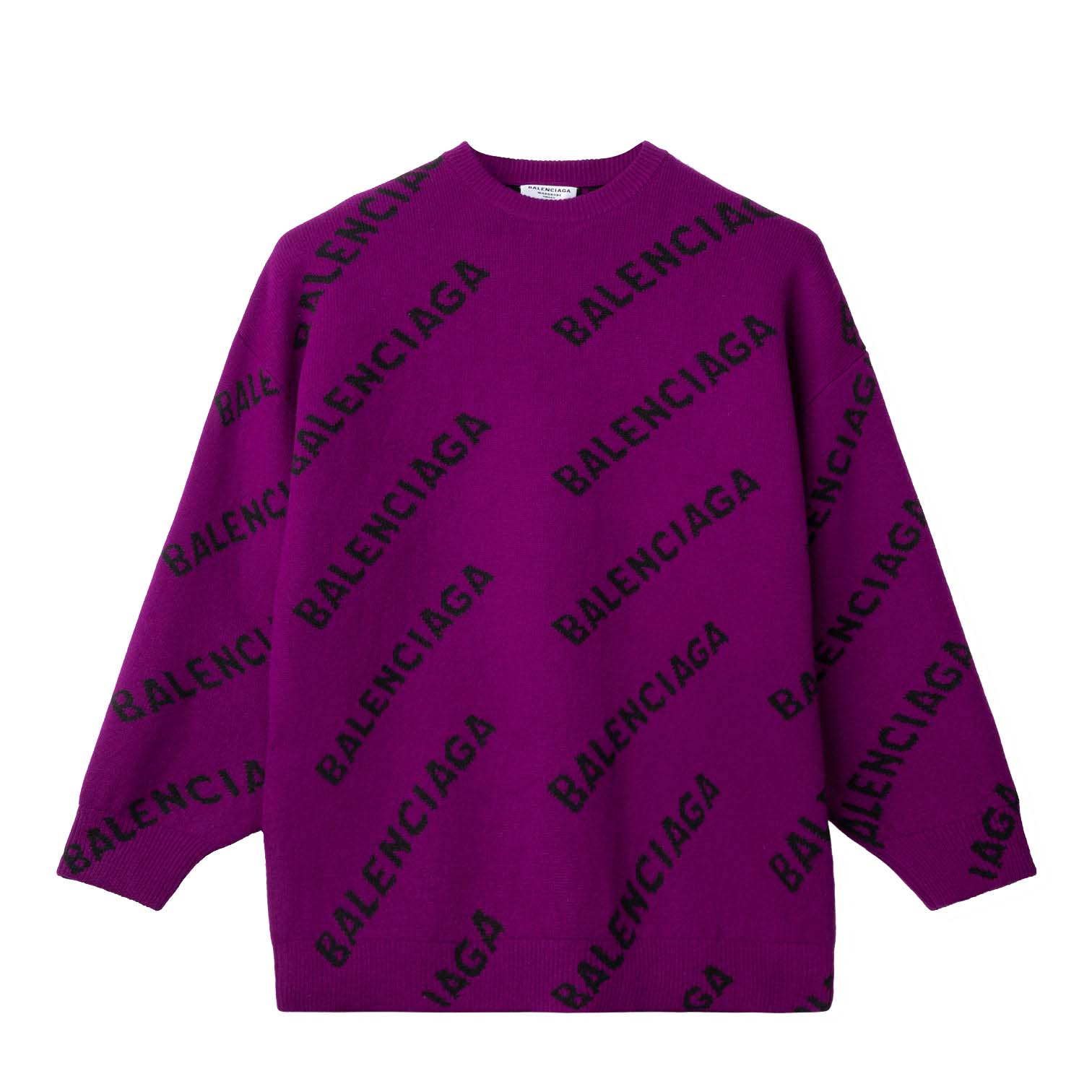 Balenciaga Allover Logo Sweater Fuchsia/Black