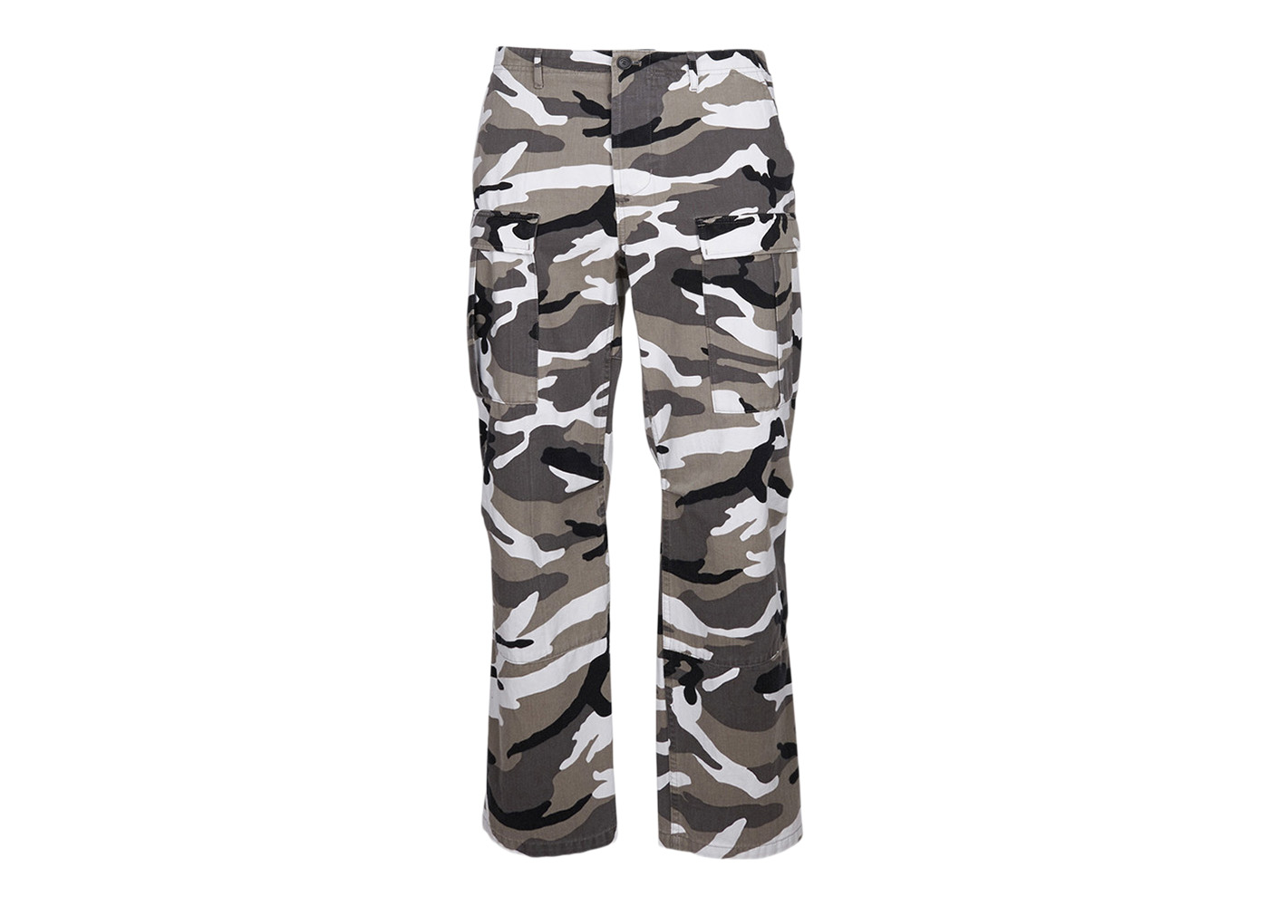 Balenciaga Army Camouflage Pants White/Grey/Black Men's - US