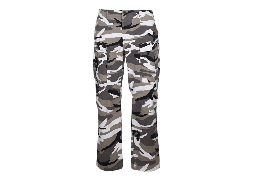 Pre-owned Balenciaga Army Camouflage Pants White/grey/black