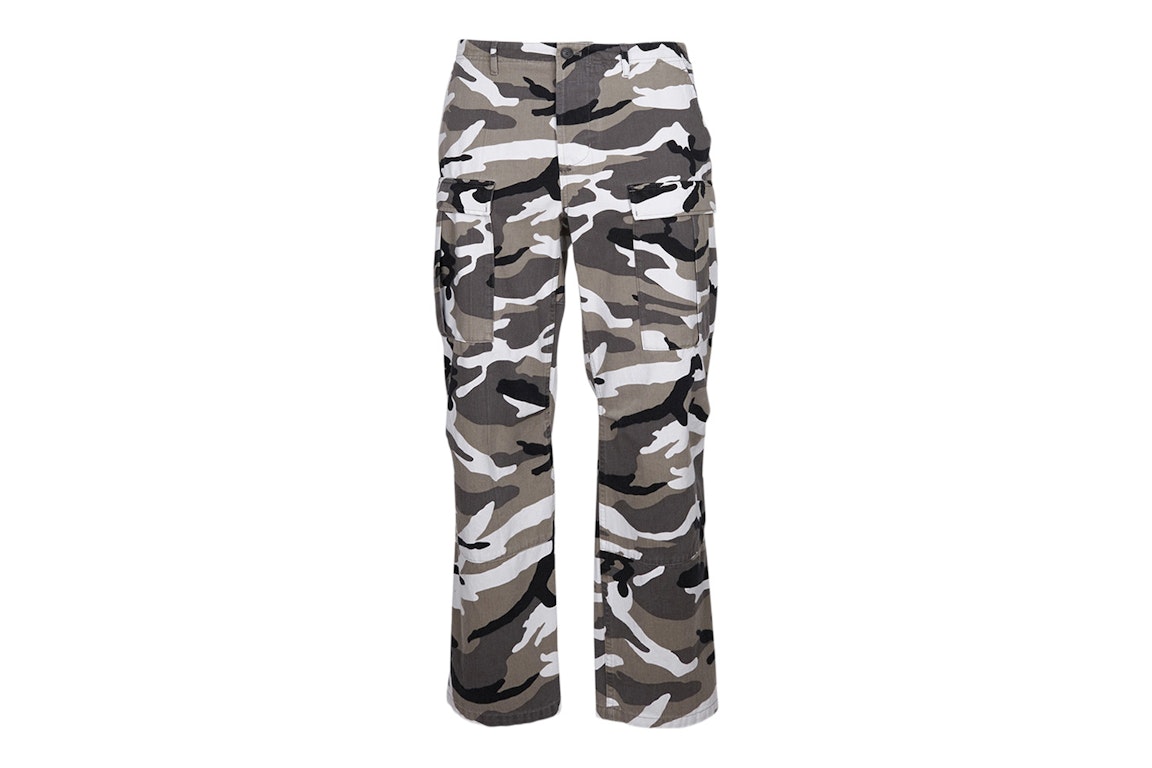 Pre-owned Balenciaga Army Camouflage Pants White/grey/black