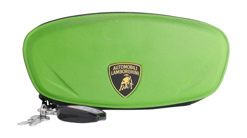 Pre-owned Balenciaga Automobil Lamborghini Clutch With Charms Bag In Green
