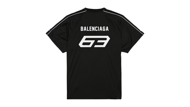 Balenciaga Automobil Lamborghini Oversized Soccer T-Shirt Black