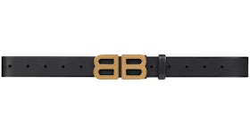 Balenciaga BB Hourglass Belt Medium Black/Aged Gold