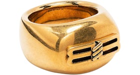 LOUIS VUITTON M61097 ID LV Signet Ring Gold-tone Silver color US5