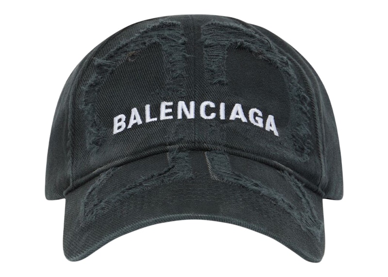 Balenciaga BB Laser Destroyed Velcro Tab Cap Black/White - SS23 ...