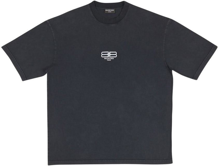 Balenciaga BB Paris Icon Medium Fit T-shirt Black/White Logo Men's - FW22 -  US