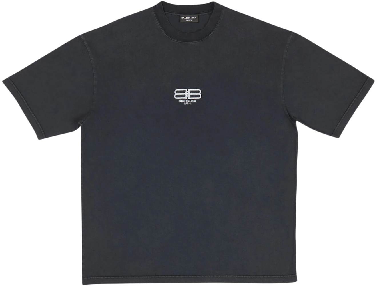 Fit FW22 T-shirt BB Balenciaga - Black/White Logo Paris Men\'s - US Medium Icon