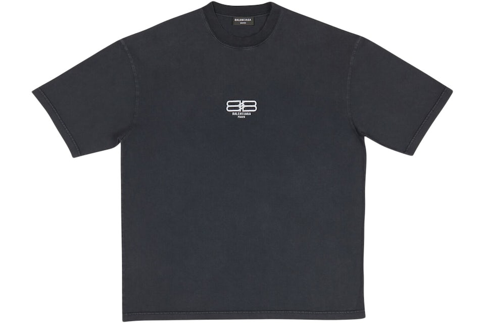 Balenciaga BB Paris Icon Medium Fit T-shirt Black/White Logo Men\'s - FW22 -  US