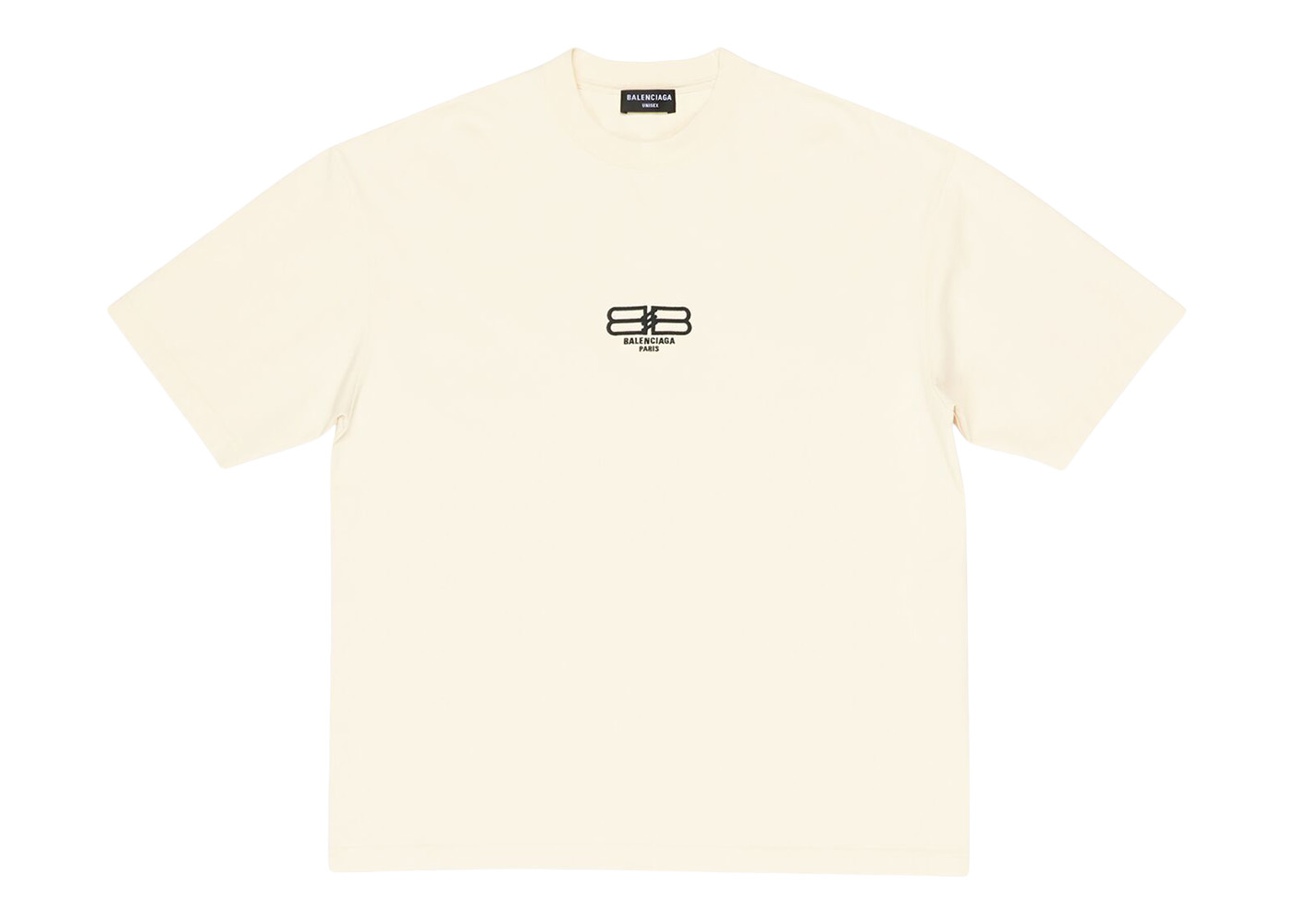 Balenciaga BB Paris Icon Medium Fit T-shirt Light Beige/Black Logo