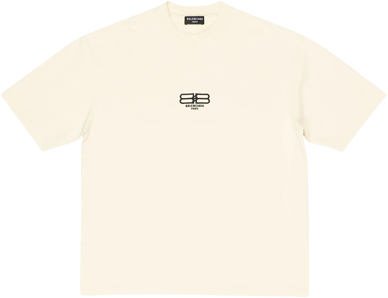 Balenciaga BB Paris Logo Men\'s Icon Fit Medium - - Light US Beige/Black FW22 T-shirt