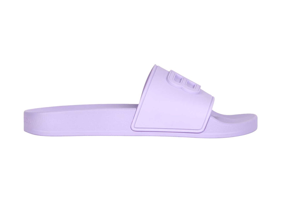 Pre-owned Balenciaga Bb Pool Slide Purple (women's)
