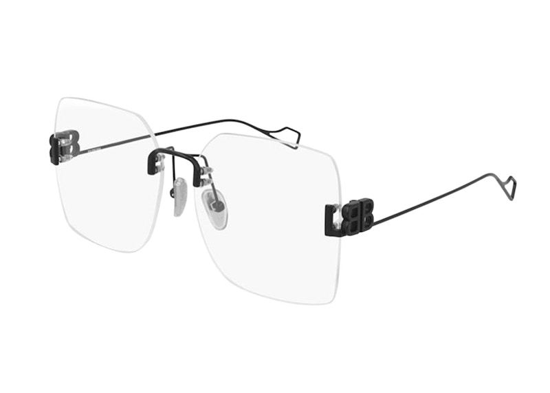 Balenciaga BB Rimless Optical Frame Black