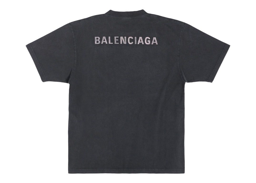 Pre-owned Balenciaga Back Large Fit T-shirt Black