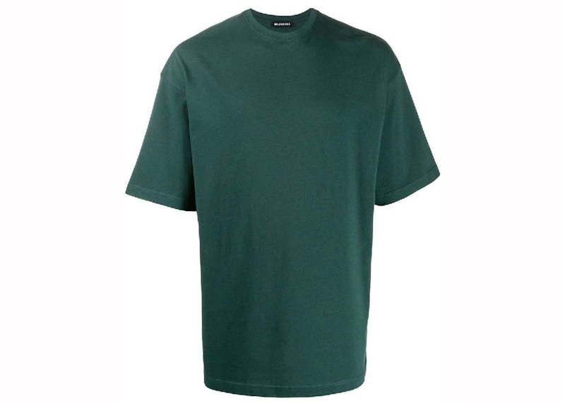 Balenciaga Backlogo T shirt Green White Hombre MX